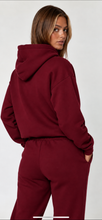 Load image into Gallery viewer, RYDER burgundy oversized hoodie