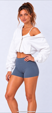 Load image into Gallery viewer, RYDER white cropped zip-up hoodie