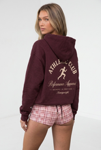 Load image into Gallery viewer, Oversized Burgundy athletic hoodie