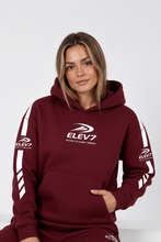 Load image into Gallery viewer, ELEV7 oversized burgundy hoodie
