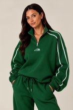 Load image into Gallery viewer, Green 1/4 zip jumper
