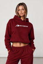 Load image into Gallery viewer, RYDER burgundy oversized hoodie