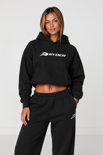 Load image into Gallery viewer, RYDER black oversized hoodie