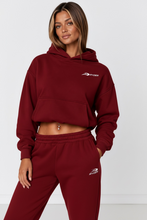 Load image into Gallery viewer, Burgundy oversized hoodie