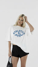 Load image into Gallery viewer, Athletic A oversized tshirt women’s white
