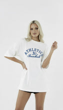 Load image into Gallery viewer, Athletic A oversized tshirt women’s white
