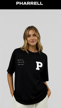 Load image into Gallery viewer, P black oversized t-shirt
