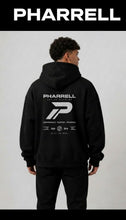 Load image into Gallery viewer, Pharrell men’s black oversized hoodie

