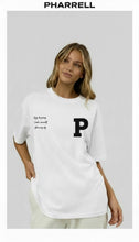 Load image into Gallery viewer, P White oversized T-shirt
