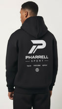 Load image into Gallery viewer, Pharrell box cut  black hoodie
