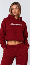 Load image into Gallery viewer, RYDER burgundy oversized hoodie
