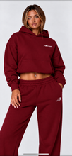 Load image into Gallery viewer, Burgundy oversized hoodie
