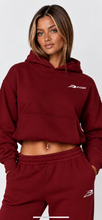 Load image into Gallery viewer, Burgundy oversized hoodie
