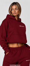 Load image into Gallery viewer, Burgundy oversized hoodie
