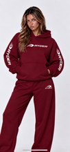 Load image into Gallery viewer, RYDER oversized burgundy hoodie
