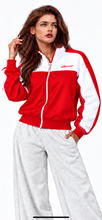 Load image into Gallery viewer, RYDER red colourblock track jacket
