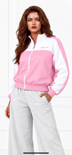 Load image into Gallery viewer, RYDER soft pink colourblock track jacket
