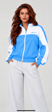 Load image into Gallery viewer, RYDER light blue colourblock track jacket
