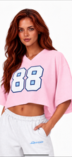 Load image into Gallery viewer, RYDER 88 rose oversized crop top
