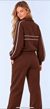 Load image into Gallery viewer, RYDER chocolate brown half zip jumper

