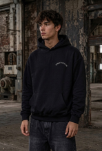 Load image into Gallery viewer, Box fit black hoodie
