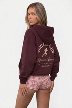 Load image into Gallery viewer, Oversized Burgundy athletic hoodie
