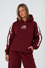 Load image into Gallery viewer, ELEV7 oversized burgundy hoodie
