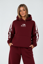 Load image into Gallery viewer, ELEV7 oversized burgundy hoodie
