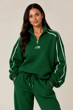 Load image into Gallery viewer, Green 1/4 zip jumper
