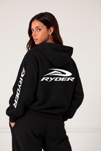 Load image into Gallery viewer, RYDER black oversized hoodies
