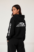 Load image into Gallery viewer, RYDER black oversized hoodies
