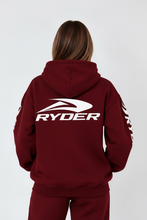 Load image into Gallery viewer, RYDER oversized burgundy hoodie
